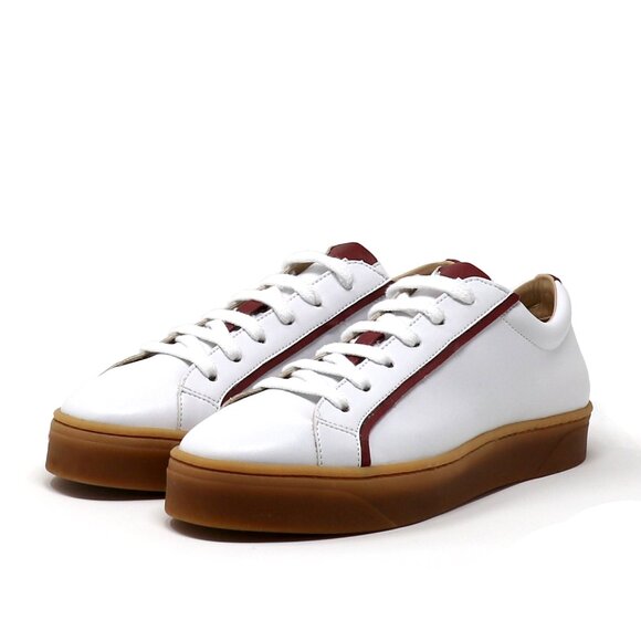 Sylven New York Mel Apple Leather Sneaker - White and Red Size 36 (US 6) - Picture 3 of 6